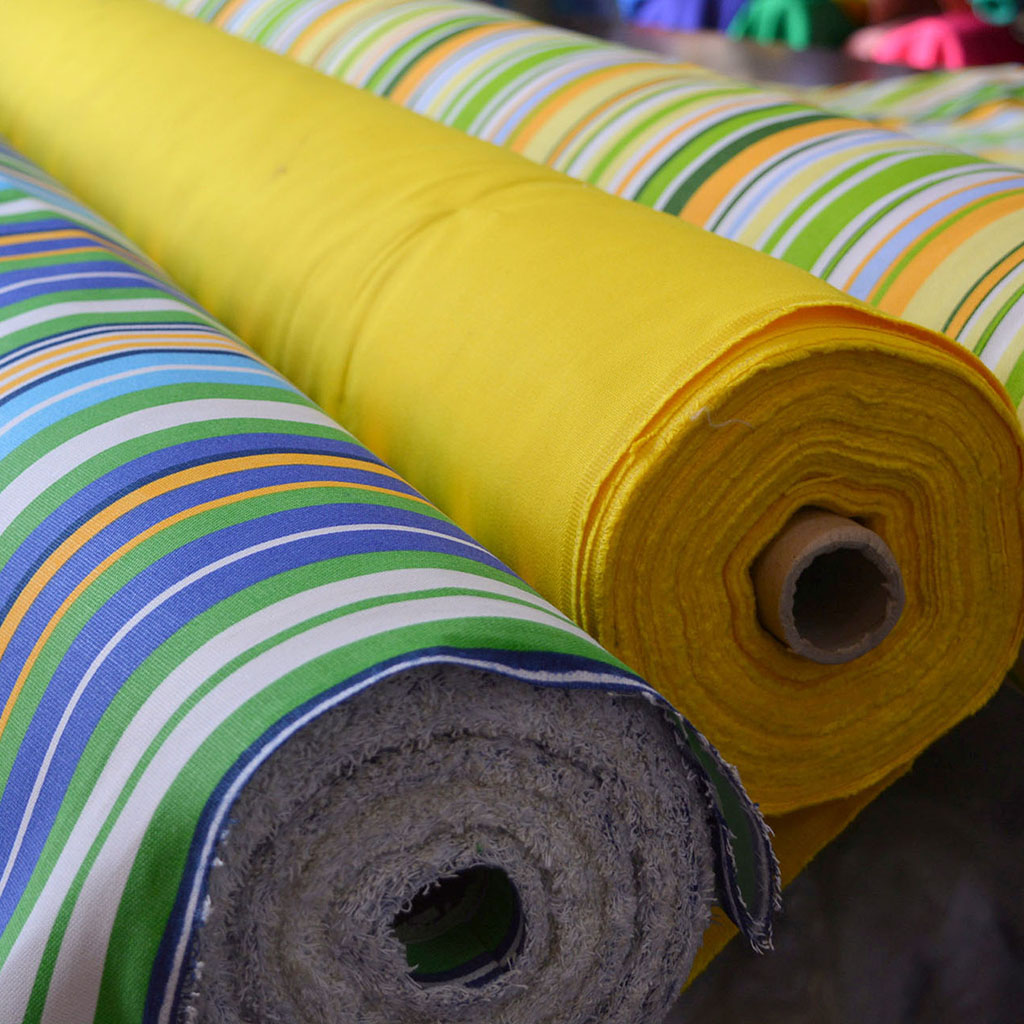 Tela lona listada de 1,50 m de ancho para toldos, mochilas e impermeables, Veratex Santiago
